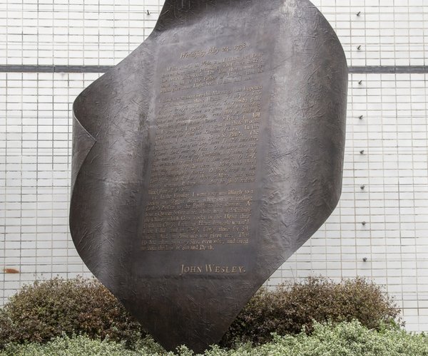 John Wesley's Conversion Place Memorial - The 'Aldersgate Flame ...