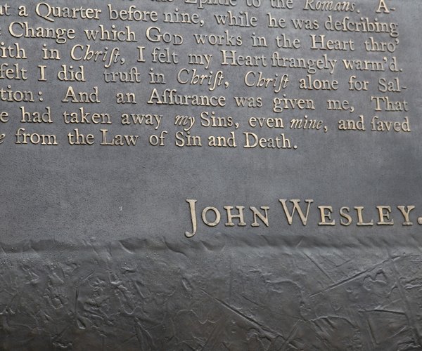 John Wesley's Conversion Place Memorial - The 'Aldersgate Flame ...