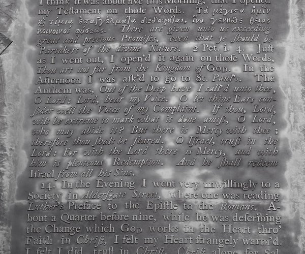 John Wesley's Conversion Place Memorial - The 'Aldersgate Flame ...