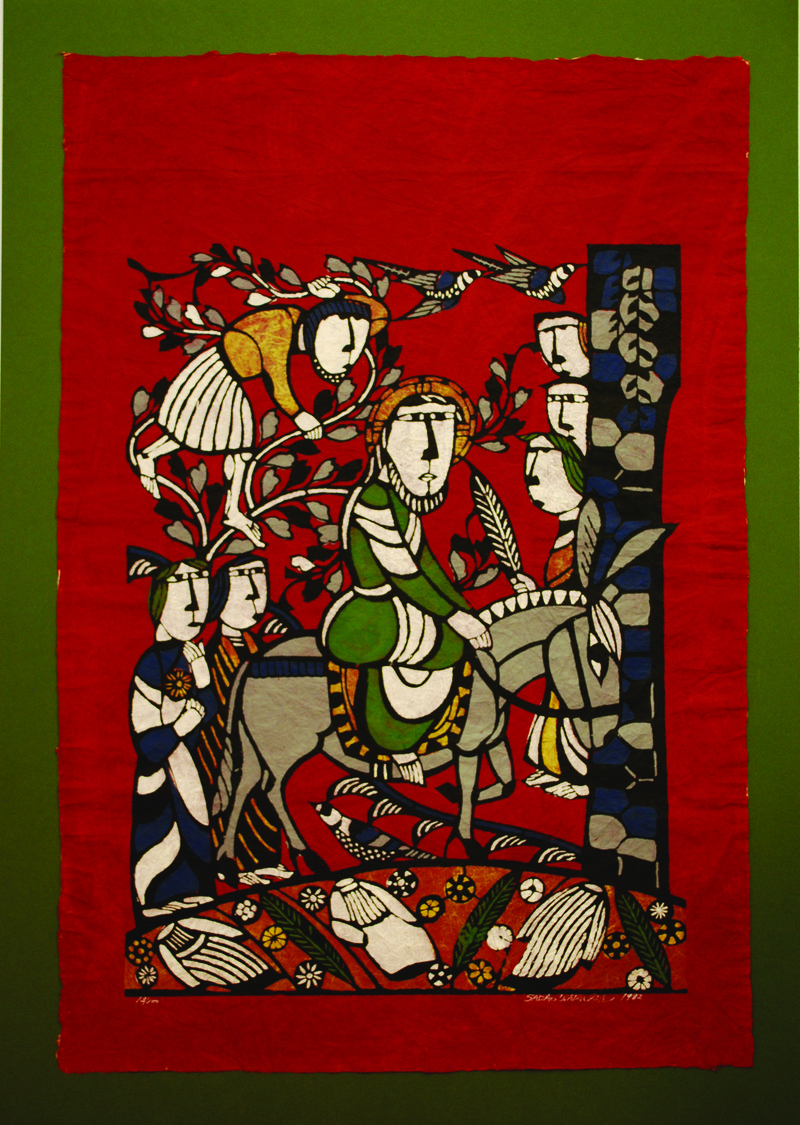 Sadao Watanabe Christ enters Jerusalem Methodist Church